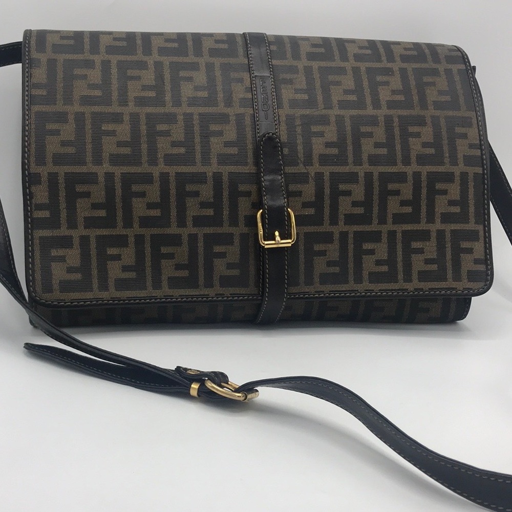 COPY - RARE Authentic Fendi 2-Way Zucca Clutch Crossbody